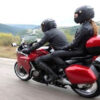 riding on a motorbike